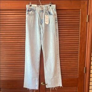 Zara Light Blue Straight Leg Women's Jeans
